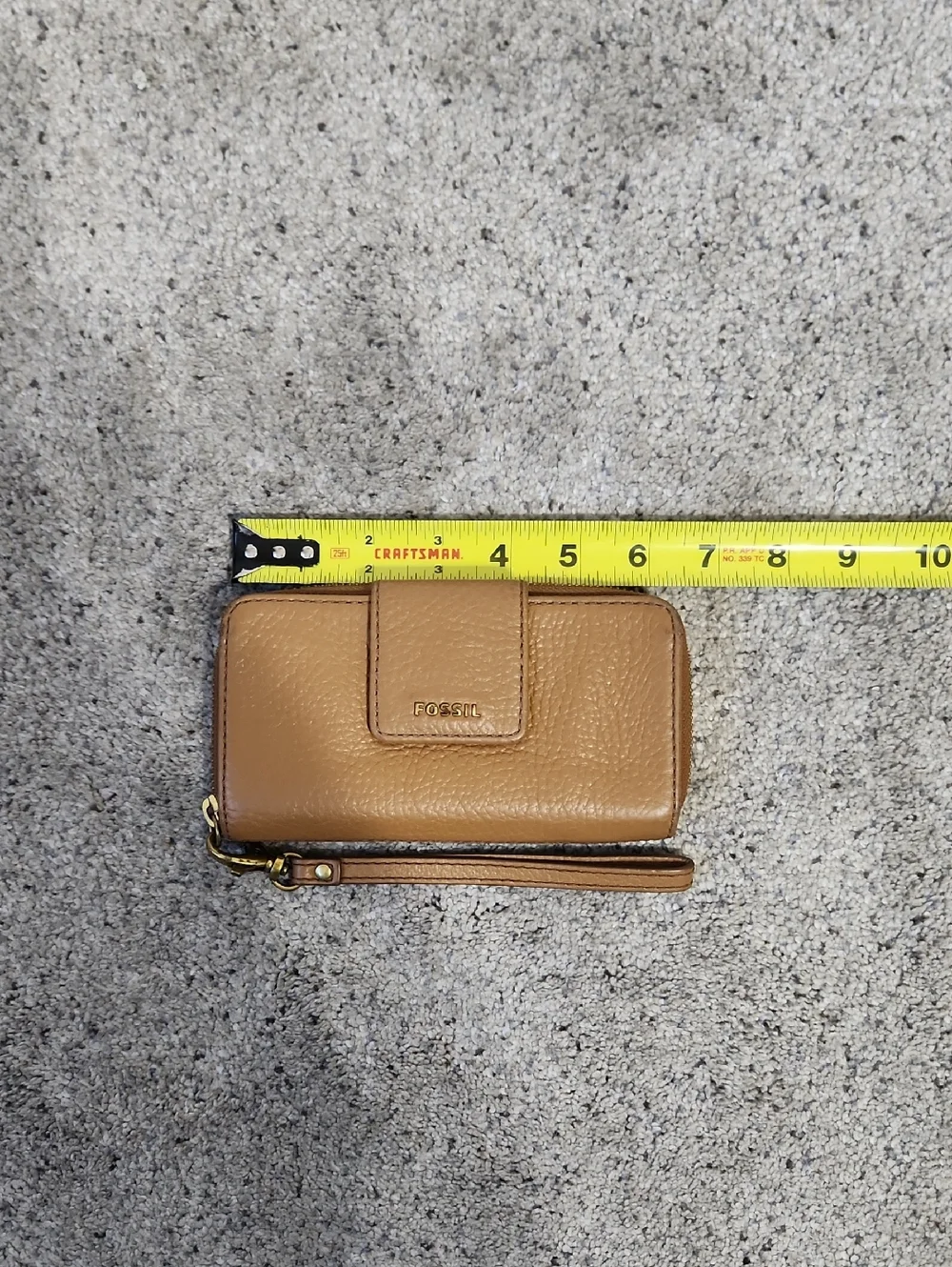 Fossil Madison Zip Around Clutch Wallet in Saddle